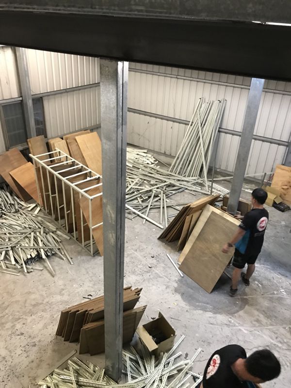 新北市搬家案例.雙和醫院之中和倉庫原有倉儲鐵架拆除與清運5